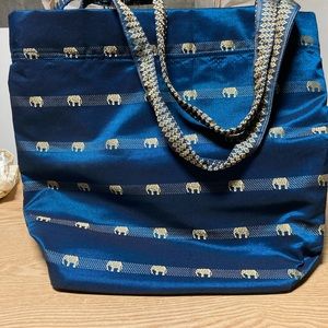 Large silk tote. NWOT
